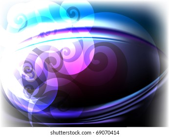 Curls a dark abstract background