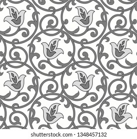 Curls design elements on grey background