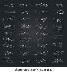 A lot of curls. Different kind of shapes. Something combined, something grouped. Still can be transformable. All vector