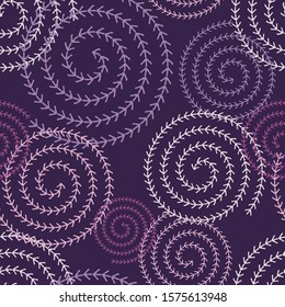 Curls. Ethnic boho seamless background. Tribal pattern. Folk motif. Vector illustration for web design or print.