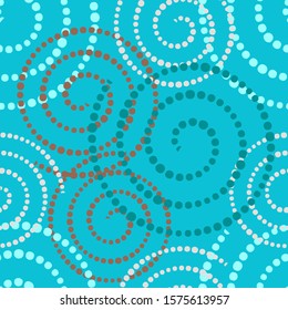 Curls. Ethnic boho seamless background. Tribal pattern. Folk motif. Vector illustration for web design or print.