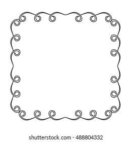 Curls frame for design