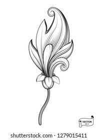 Curls and scrolls ornament for design elements.