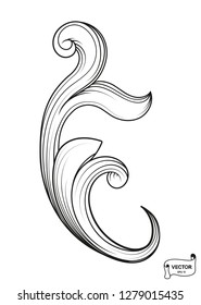 Curls and scrolls ornament for design elements.