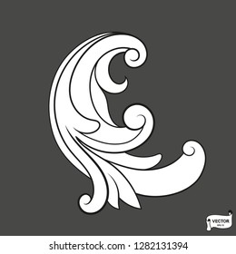 Curls and scrolls ornament for design elements.