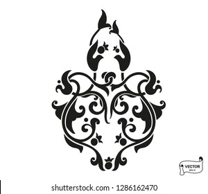 Curls and scrolls ornament for design elements.