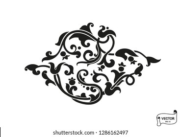 Curls and scrolls ornament for design elements.