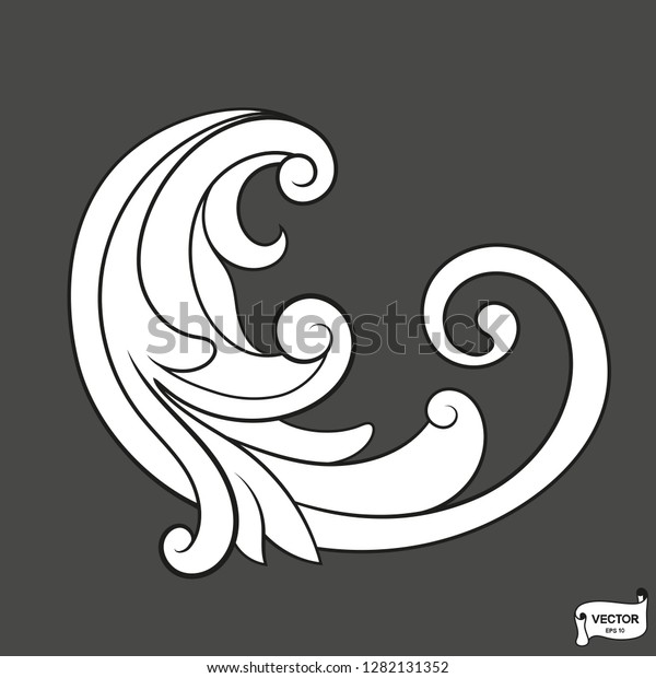 Curls and\
scrolls ornament for design\
elements.