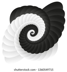 Curls and spirals,mesmerizing and hypnotic background. Op-art.