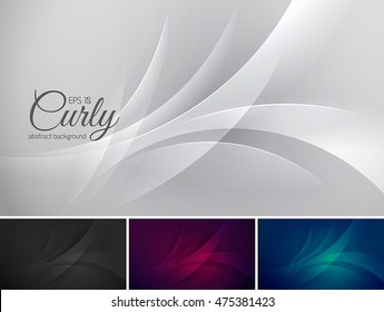 Curly  abstract background vector series. Suitable for design element and background