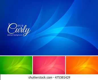 Curly  abstract background vector series. Suitable for design element and background