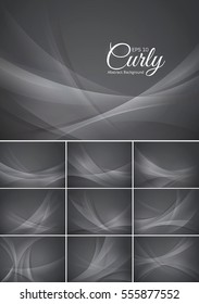 Curly  abstract background vector series. Suitable for design element and background
