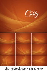 Curly  abstract background vector series. Suitable for design element and background