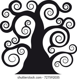 Curly black tree