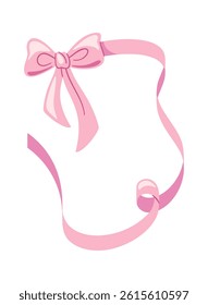 Curly bow frame hand drawn