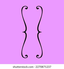 Curly brace vector for quote text, mathematics. Punctuation mark, opening and closing bracket. Vector illustration