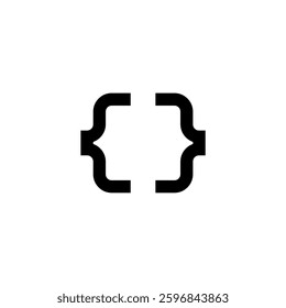 Curly braces programming code symbol Vector