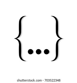 Curly braces, speech mark