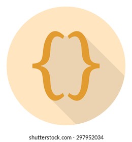 curly Bracket in flat design