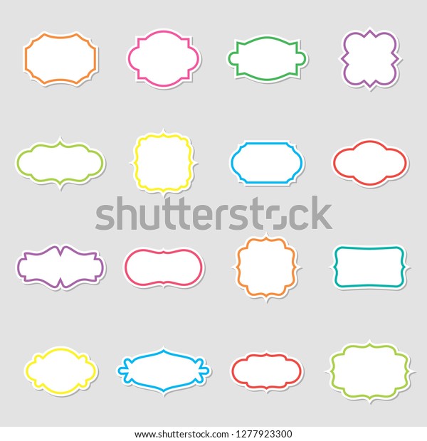 Curly Bracket Frame Set Vector Illustration Stock Vector (Royalty Free ...