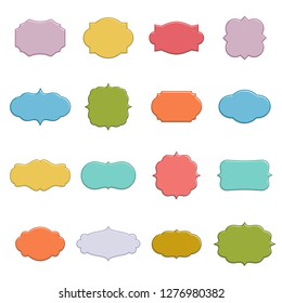 Curly Bracket Frame Vector Set Stock Vector (Royalty Free) 1276980382 ...