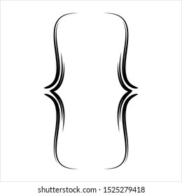 Curly Bracket Icon, Braces Vector Art Illustration