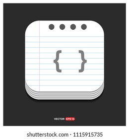 curly bracket icon - Free vector icon