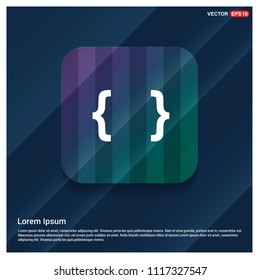 curly bracket icon - Free vector icon