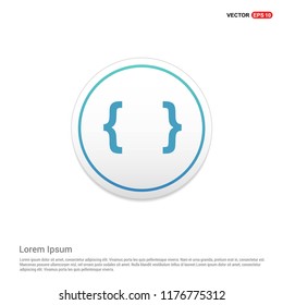 curly bracket icon Hexa White Background icon template - Free vector icon