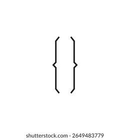 curly bracket icon illustration element design