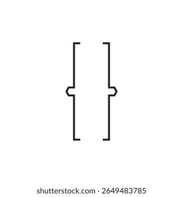 curly bracket icon illustration element design