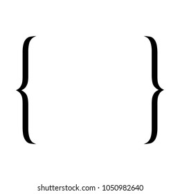 Curly Bracket icon. Quote symbol. Vector illustration