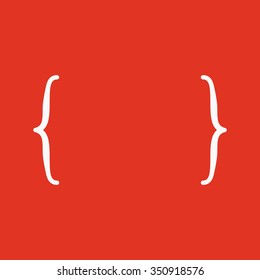 The curly Bracket icon. Quote symbol. Flat Vector illustration