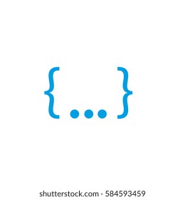 The curly Bracket icon . Quote symbol