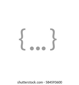 The curly Bracket icon . Quote symbol