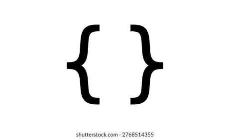 Curly Brackets Icon Code Syntax Symbol