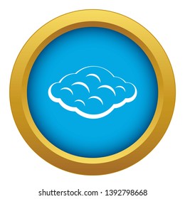 Curly cloud icon blue vector isolated on white background for any design