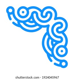 curly corner color icon vector. curly corner sign. isolated symbol illustration