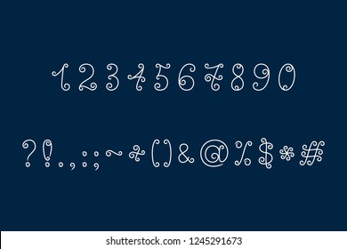 curly decorative font numerals