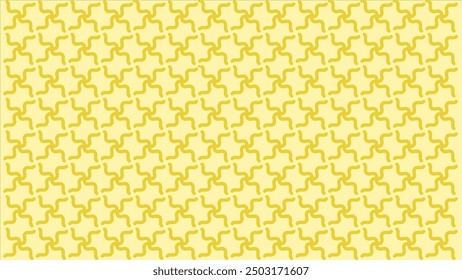 Curly Design Pattern Repeating on a Yellow Background Suitable for Background, Artistic Purposes, and Social Media Background
