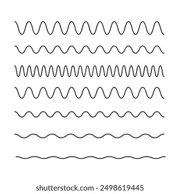 Curly Divider Lines Black Wave Lines