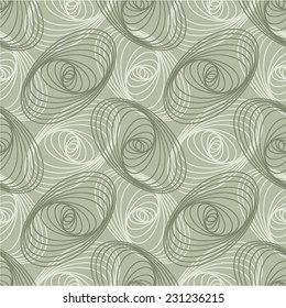 Curly ellipse in the pattern, geometric background.