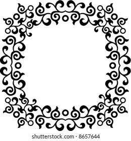 curly floral frame