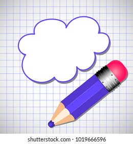 Curly frame piece of paper for note or message. cloud paper to write text for your artwork