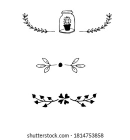 Curly frames, ornate elements and borders