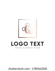 Plantilla de logotipo de tipo de letra realmente divertida Q, logotipo de vectores para identidad empresarial y de empresa 