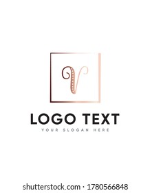 Plantilla de logotipo de tipo V de letra realmente divertida, logotipo de vectores para identidad empresarial y de empresa 