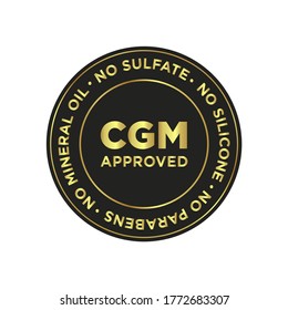 Curly Girl Method (CGM) approved product symbol. No sulfate, no silicone, no parabens, no mineral oil. Icon for hair products.