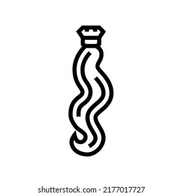 curly hair accessory line icon vector. curly hair accessory sign. isolated contour symbol black illustration