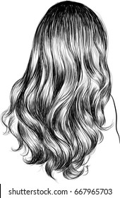 Curly hair fashion illustration